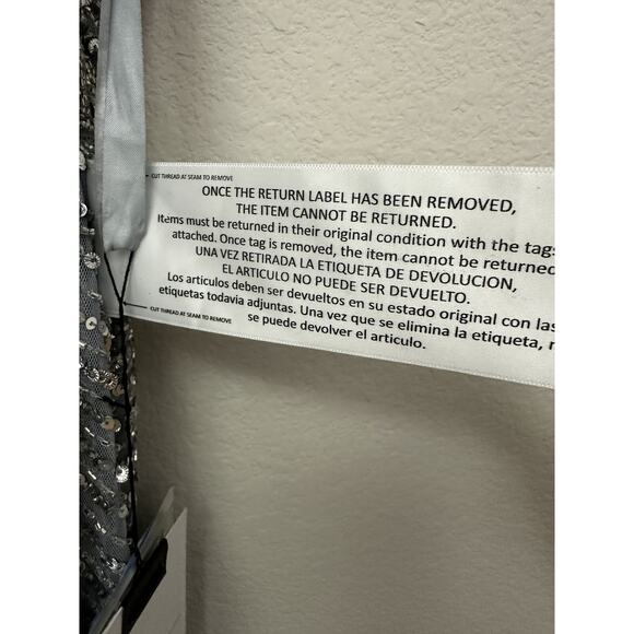 Mac Duggal Platinum Sleeveless Sequin Floor-Length Dress Size 12 Style 4963 - Picture 4 of 12